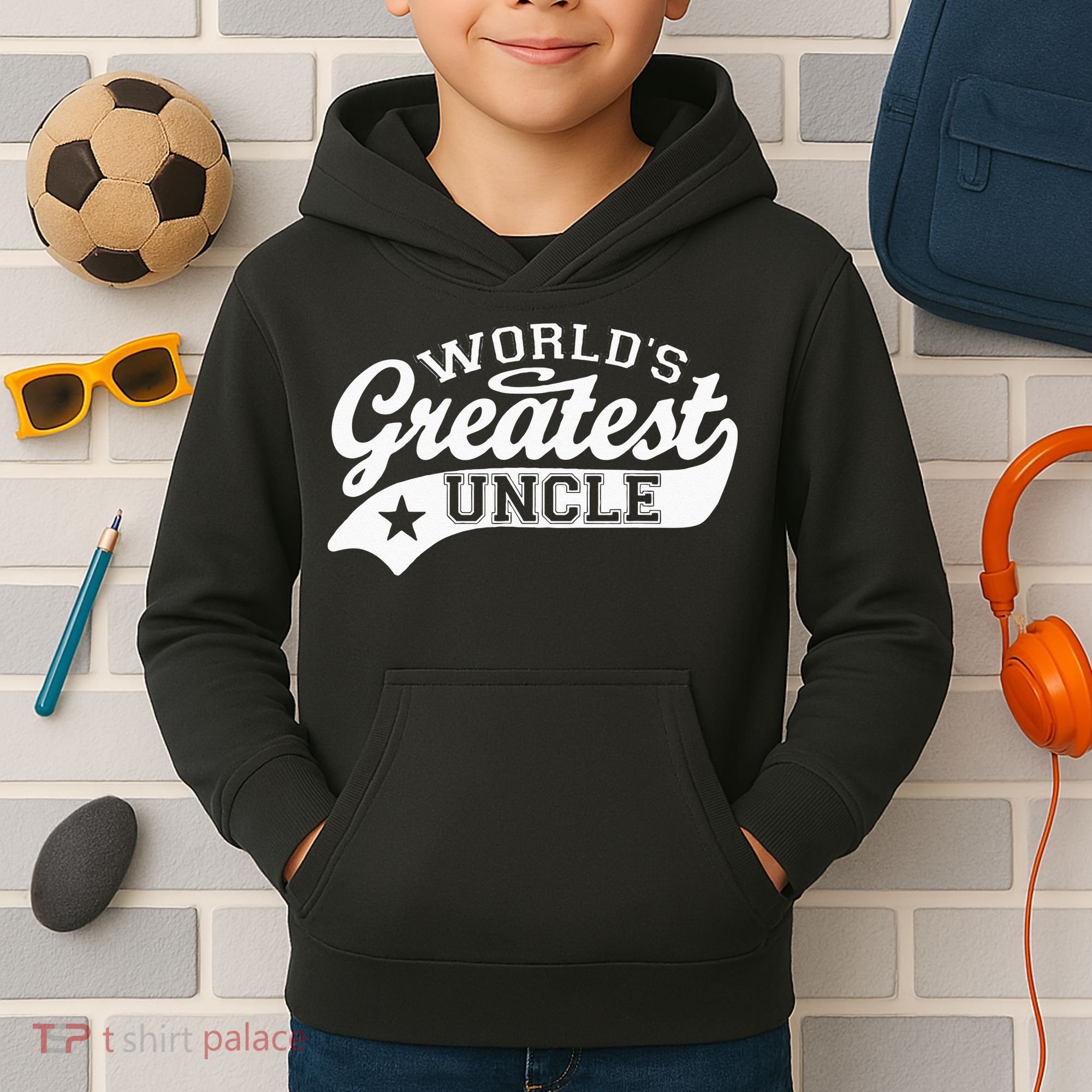 Worlds Greatest Uncle Funny Fathers Day Kids Hoodie