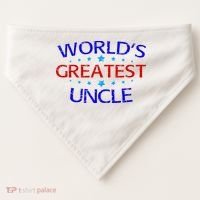 World's Greatest Uncle USA-Made Doggie Bandana thumb 0
