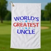 World's Greatest Uncle Golf Towel thumb 1