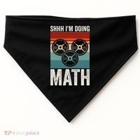Weightlifting Gym Workout Lover Shhh Im Doing Math USA-Made Doggie Bandana thumb 0