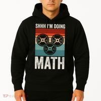 Weightlifting Gym Workout Lover Shhh Im Doing Math Hoodie thumb 2