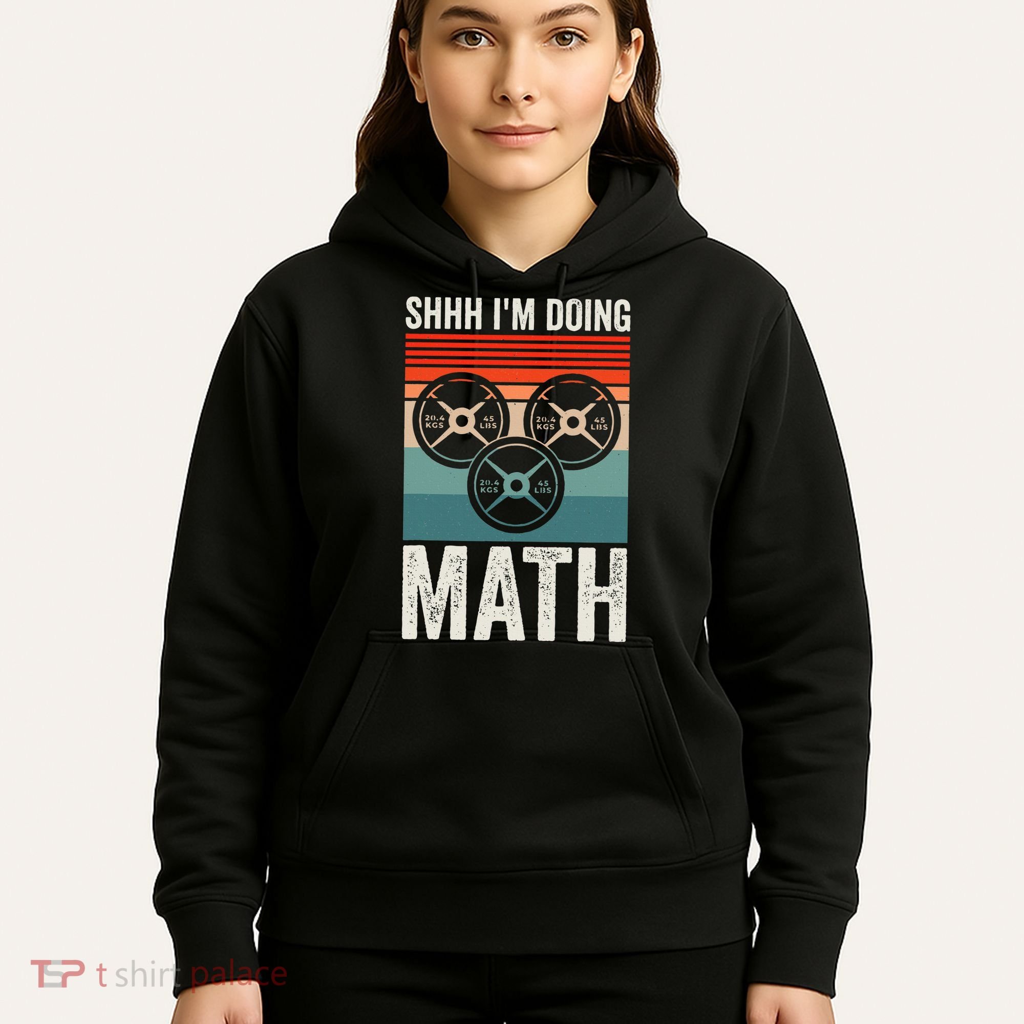 Weightlifting Gym Workout Lover Shhh Im Doing Math Hoodie