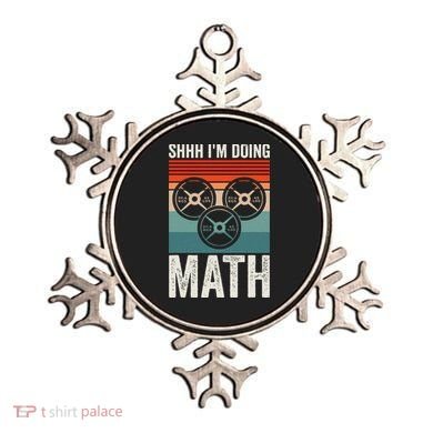 Weightlifting Gym Workout Lover Shhh Im Doing Math Ornament