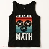 Weightlifting Gym Workout Lover Shhh Im Doing Math Tank Top thumb 2