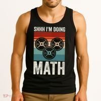 Weightlifting Gym Workout Lover Shhh Im Doing Math Tank Top thumb 3