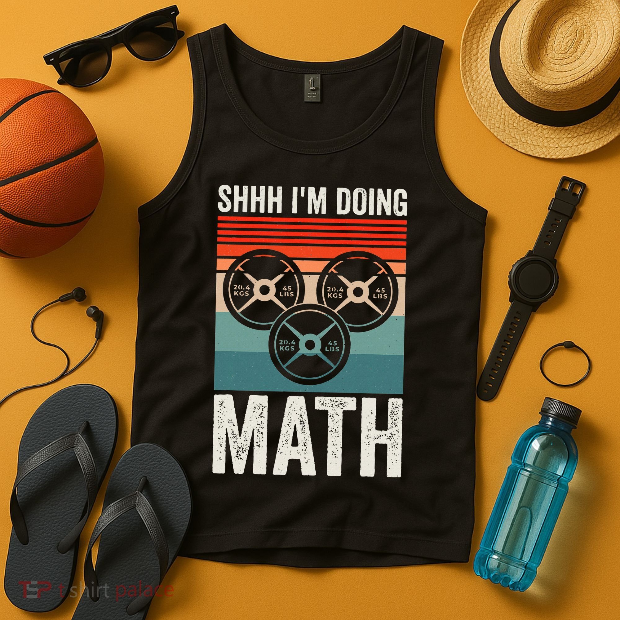 Weightlifting Gym Workout Lover Shhh Im Doing Math Tank Top