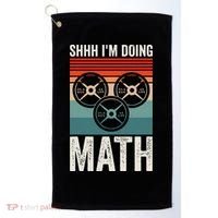Weightlifting Gym Workout Lover Shhh Im Doing Math Golf Towel thumb 0