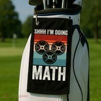Weightlifting Gym Workout Lover Shhh Im Doing Math Golf Towel thumb 2