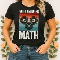 Weightlifting Gym Workout Lover Shhh Im Doing Math Women's T-Shirt thumb 2