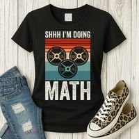 Weightlifting Gym Workout Lover Shhh Im Doing Math Women's T-Shirt thumb 3