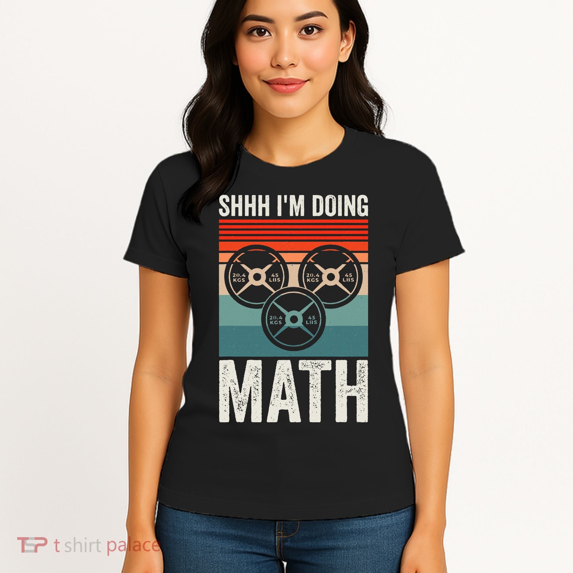Weightlifting Gym Workout Lover Shhh Im Doing Math Women's T-Shirt