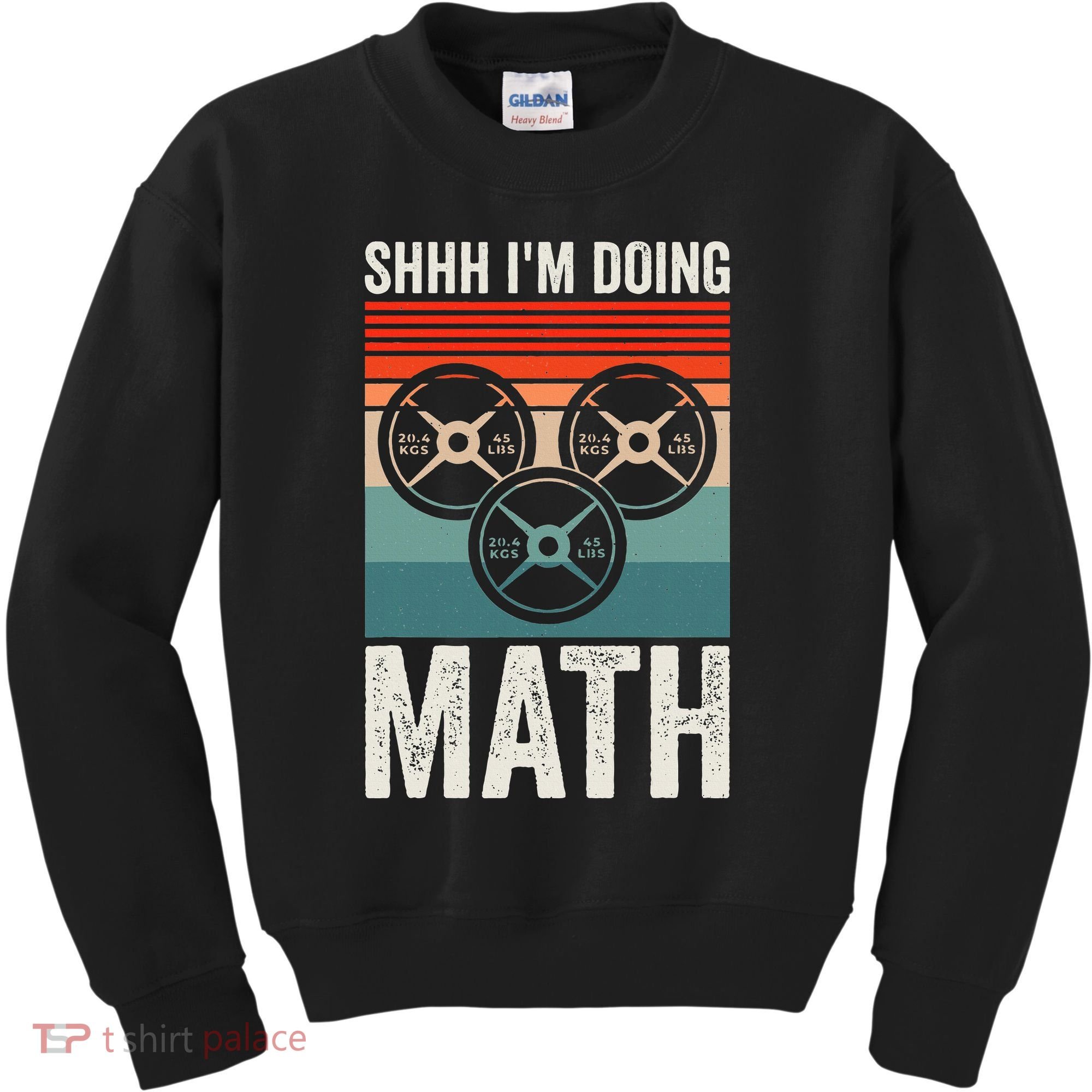 Weightlifting Gym Workout Lover Shhh Im Doing Math Kids Sweatshirt