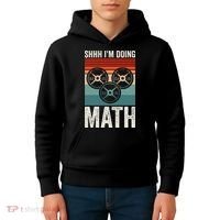 Weightlifting Gym Workout Lover Shhh Im Doing Math Kids Hoodie thumb 4