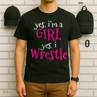 Wrestler Girl Wrestling Vintage T-Shirt thumb 6