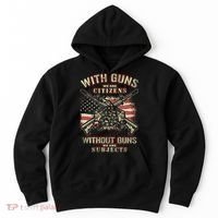With Guns We Are Citizens T American Flag Hoodie thumb 0