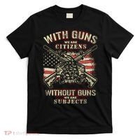 With Guns We Are Citizens T American Flag T-Shirt thumb 0