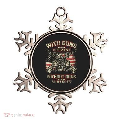 With Guns We Are Citizens T American Flag Ornament