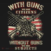 With Guns We Are Citizens T American Flag Baby Bodysuit thumb 2