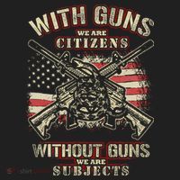 With Guns We Are Citizens T American Flag Golf Towel thumb 3