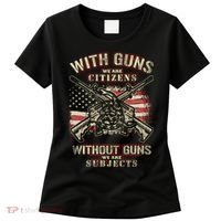 With Guns We Are Citizens T American Flag Women's T-Shirt thumb 0