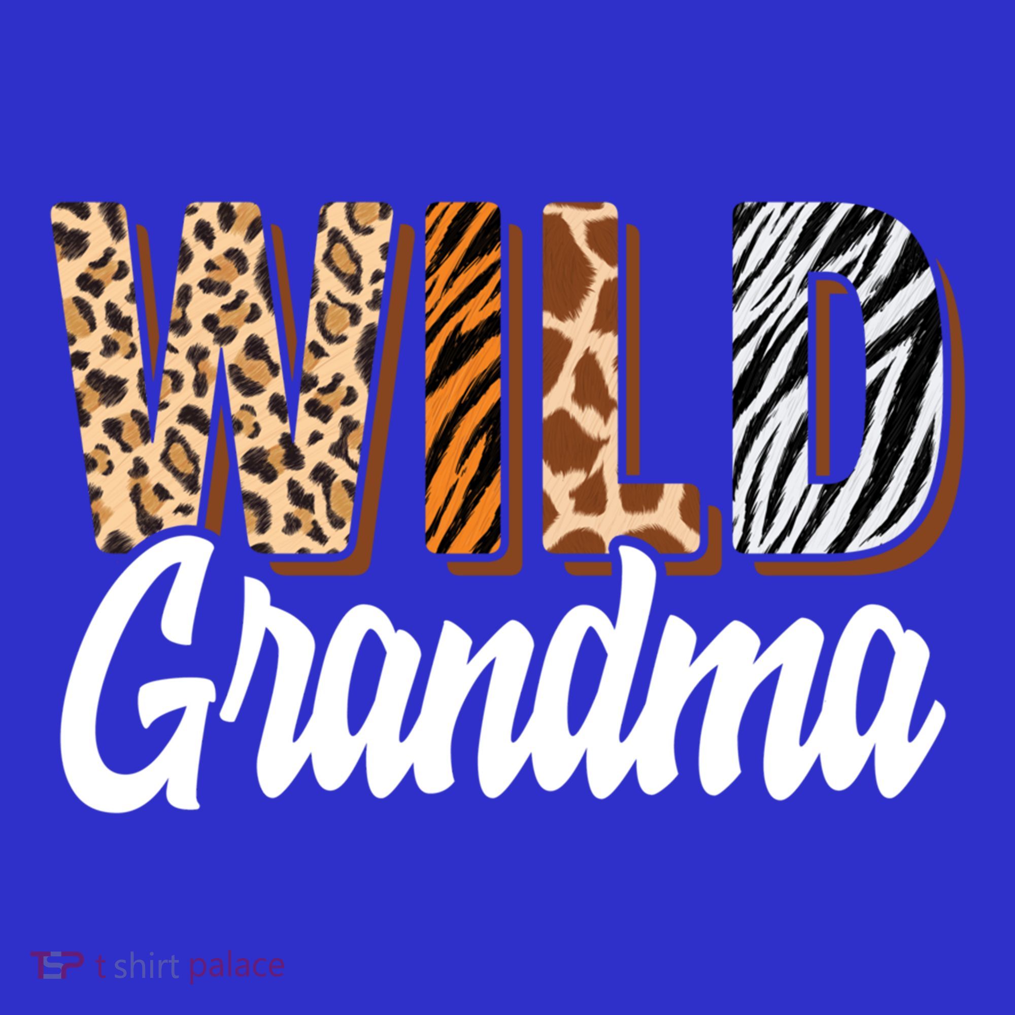 Wild Grandma Zoo Born Two Be Wild Bgiftday Safari Jungle Animal Gift T-Shirt
