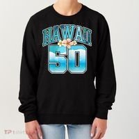 Wo Hawaii 50 50th Birthday Hawaiian Aloha Beach Hibiscus Women's Sweatshirt thumb 0