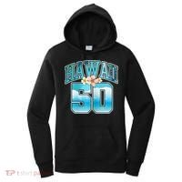 Wo Hawaii 50 50th Birthday Hawaiian Aloha Beach Hibiscus Women's Hoodie thumb 0