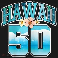 Wo Hawaii 50 50th Birthday Hawaiian Aloha Beach Hibiscus Tall Sweatshirt thumb 2