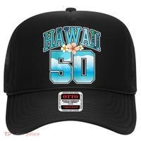 Wo Hawaii 50 50th Birthday Hawaiian Aloha Beach Hibiscus Hat thumb 0