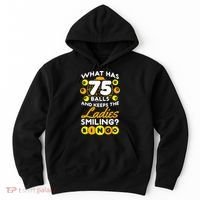 What Has 75 Balls And Keeps The Ladies Smiling Hoodie thumb 0