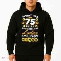 What Has 75 Balls And Keeps The Ladies Smiling Hoodie thumb 2