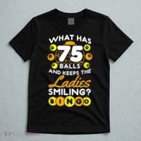 What Has 75 Balls And Keeps The Ladies Smiling T-Shirt thumb 5