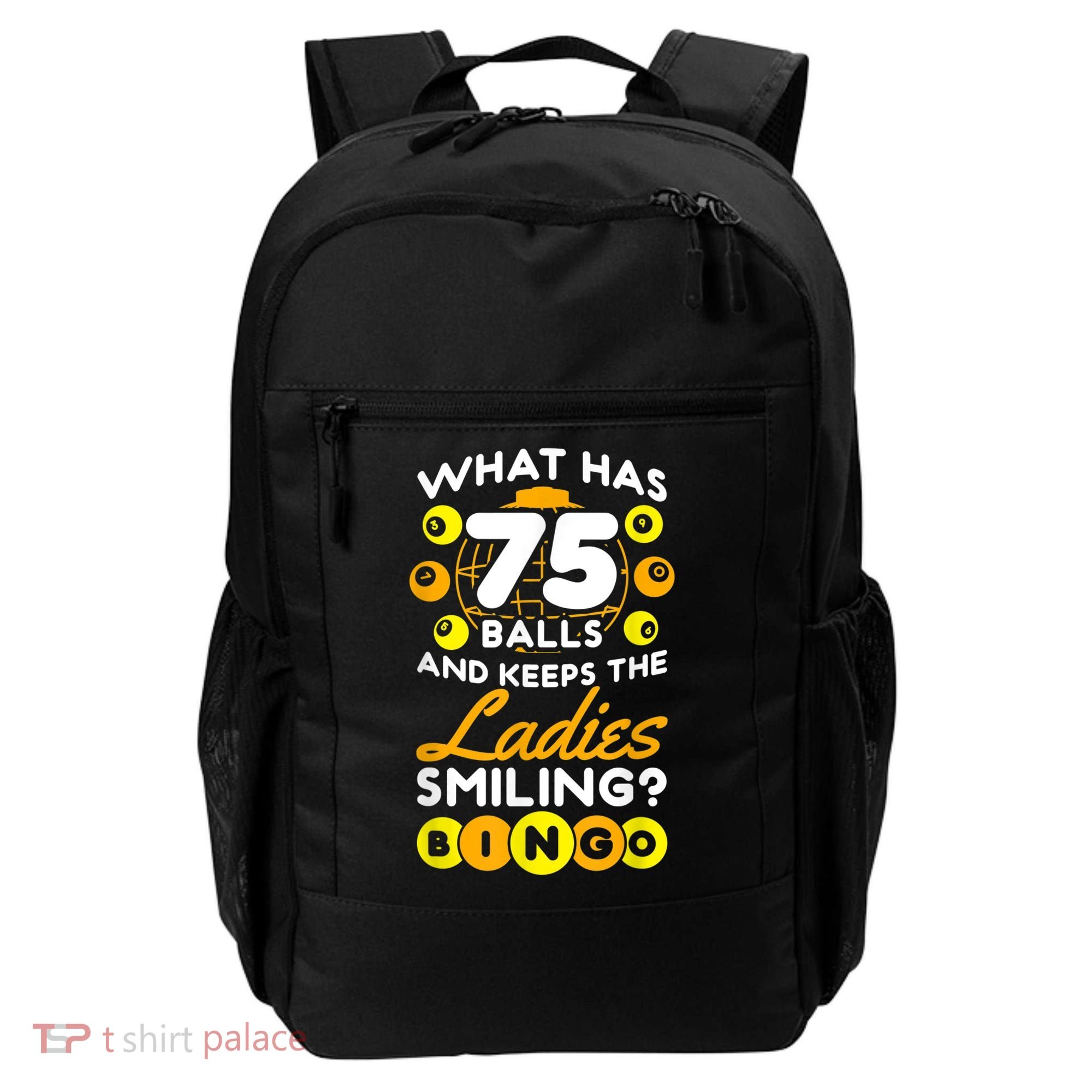 What Has 75 Balls And Keeps The Ladies Smiling Backpack
