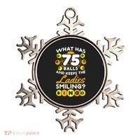 What Has 75 Balls And Keeps The Ladies Smiling Ornament thumb 0