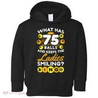 What Has 75 Balls And Keeps The Ladies Smiling Toddler Hoodie thumb 0