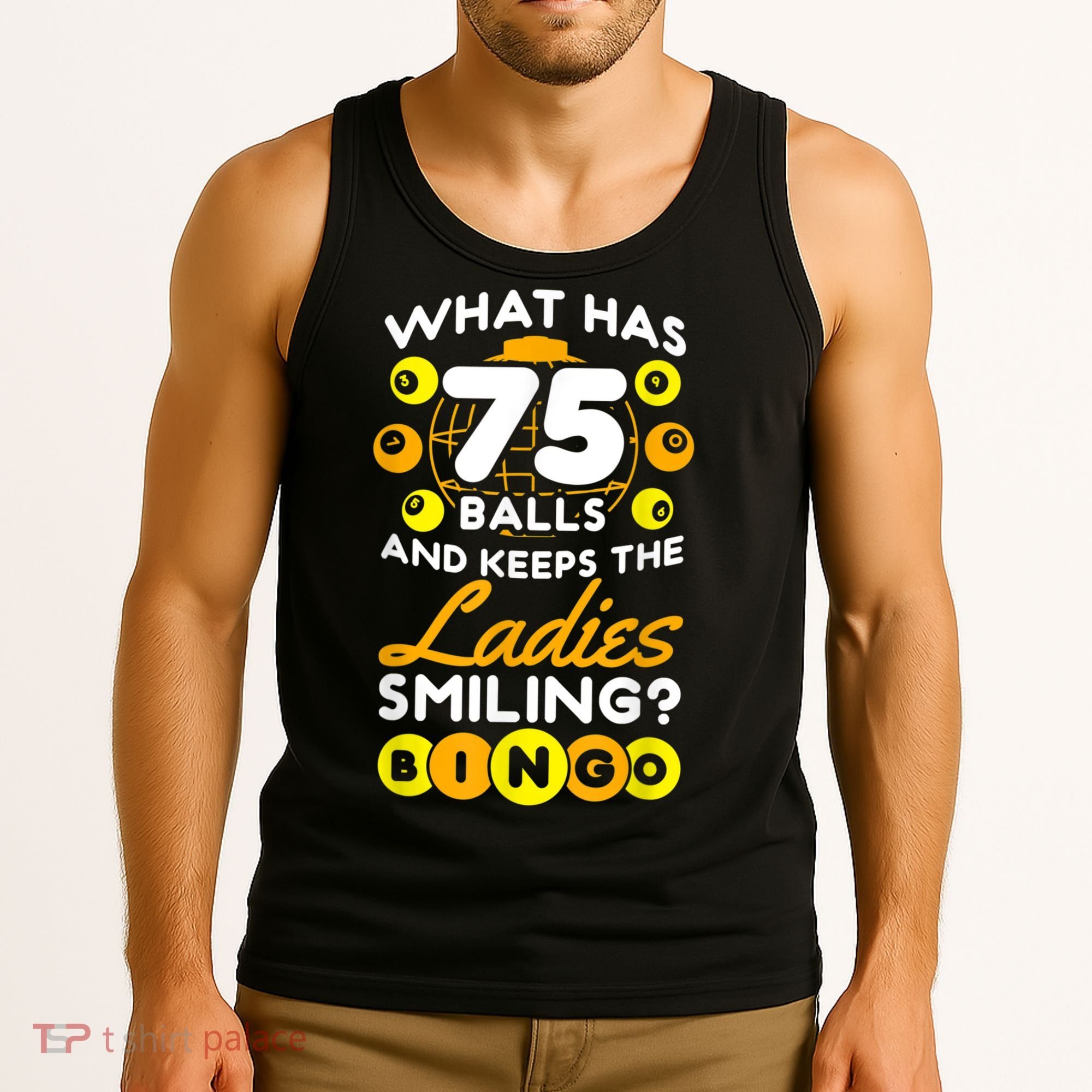 What Has 75 Balls And Keeps The Ladies Smiling Tank Top