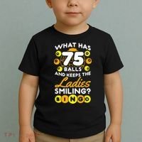 What Has 75 Balls And Keeps The Ladies Smiling Toddler T-Shirt thumb 2
