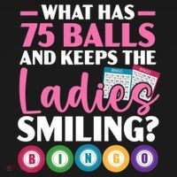 What Has 75 Balls And Keeps The Ladies Smiling Bingo Player Ornament thumb 1