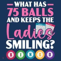 What Has 75 Balls And Keeps The Ladies Smiling Bingo Player Women's Hoodie thumb 2