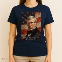 William Harrison 9th President Of The United States Portrait T-Shirt thumb 4