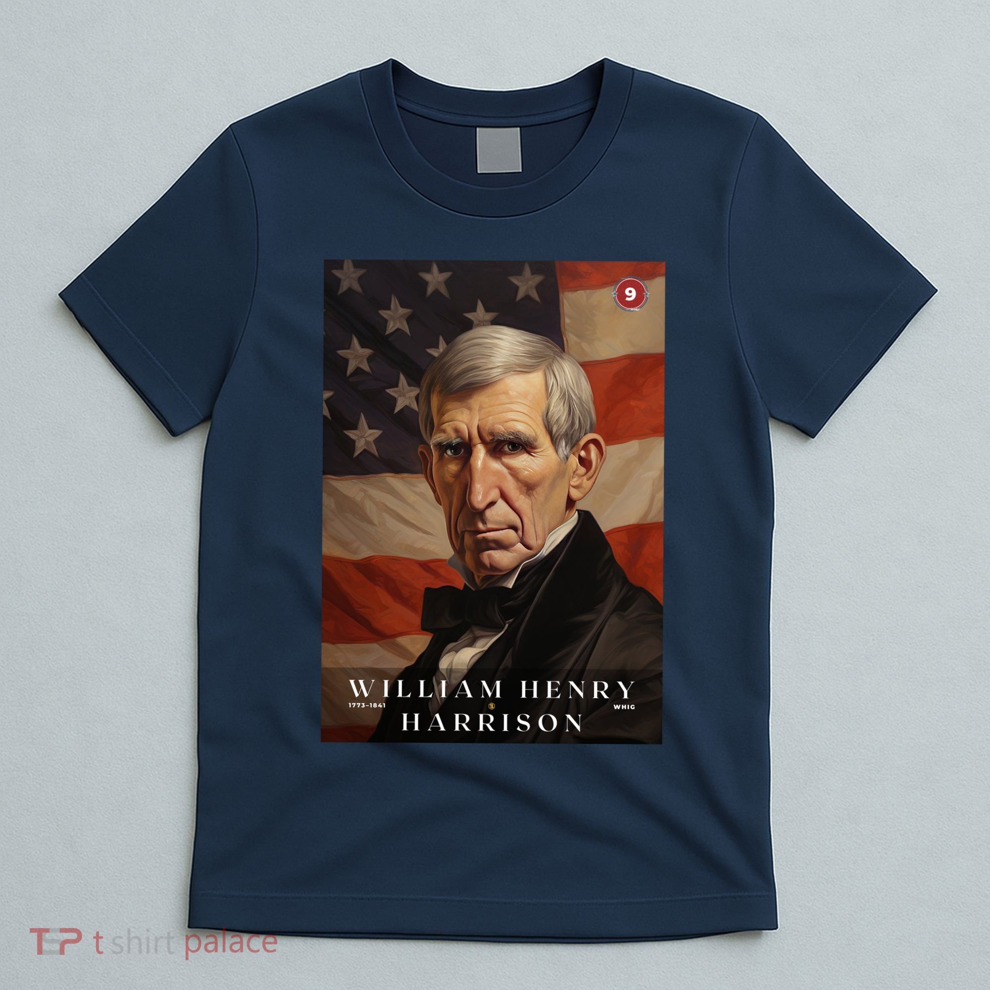 William Harrison 9th President Of The United States Portrait T-Shirt