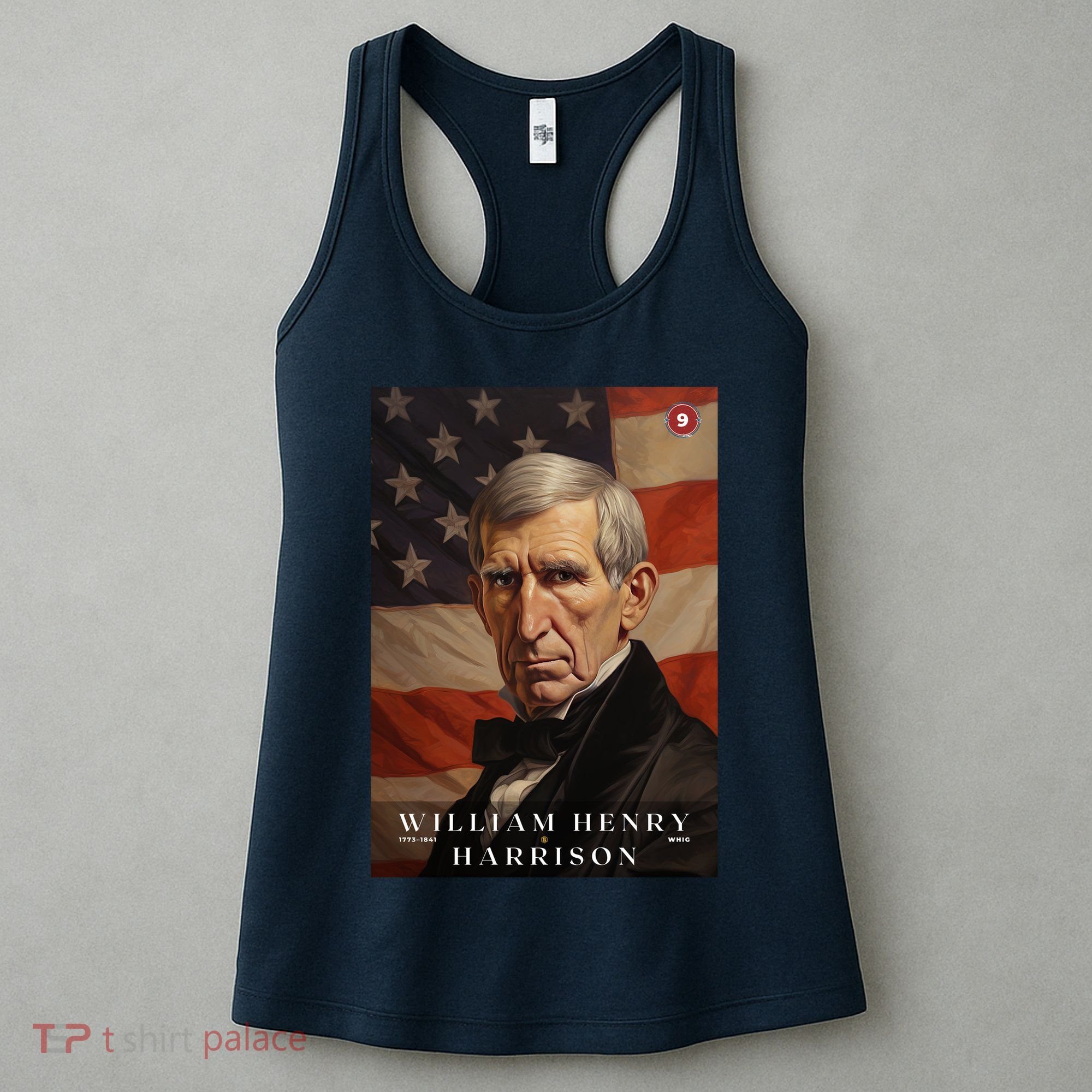 William Harrison 9th President Of The United States Portrait Women's Tank Top