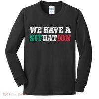 We Have A Situation New Jersey Garden Nj Shore Kids Long Sleeve Shirt thumb 0