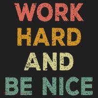 Work Hard And Be Nice Inspirational Positive Quote Beanie thumb 2
