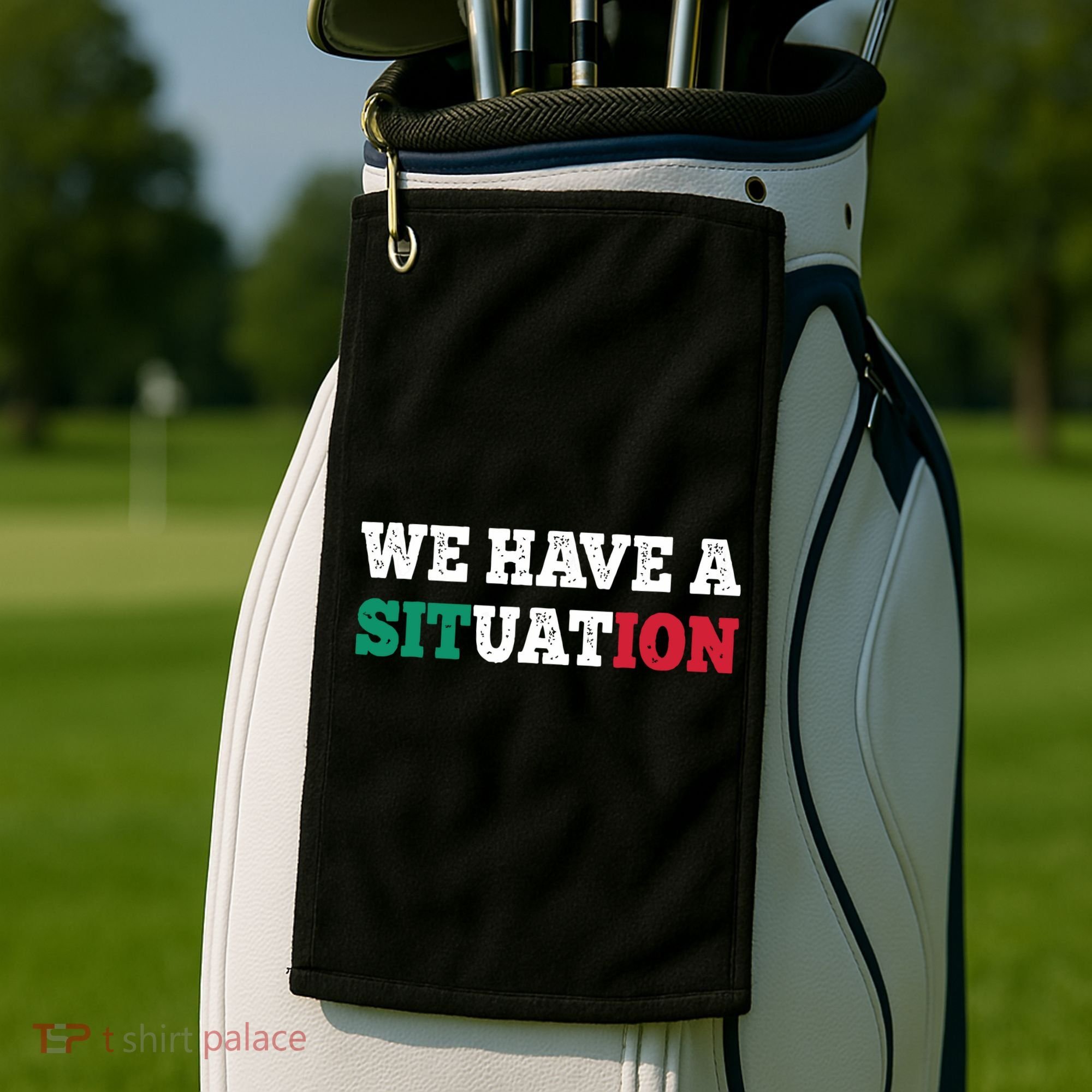 We Have A Situation New Jersey Garden Nj Shore Italian Flag Golf Towel