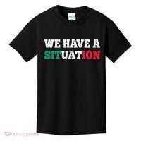 We Have A Situation New Jersey Garden Nj Shore Italian Flag Kids T-Shirt thumb 0