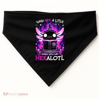 Why Hex A Little When U Can Hex Alotl Axolotl Halloween  USA-Made Doggie Bandana