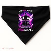 Why Hex A Little When U Can Hex Alotl Axolotl Halloween  USA-Made Doggie Bandana thumb 0