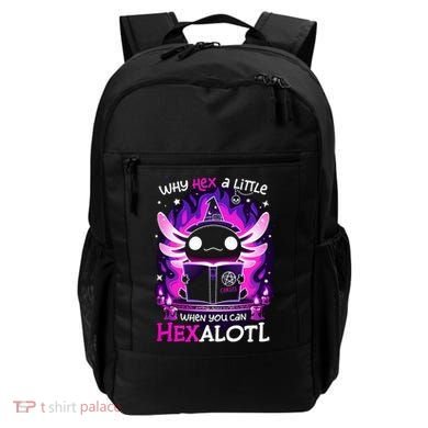 Why Hex A Little When U Can Hex Alotl Axolotl Halloween  Backpack