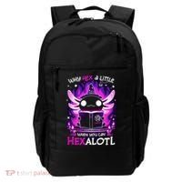 Why Hex A Little When U Can Hex Alotl Axolotl Halloween  Backpack thumb 0